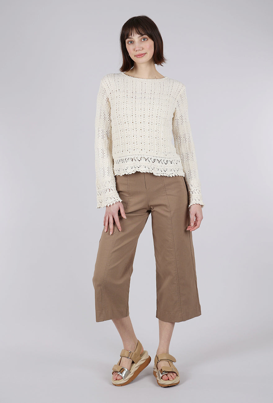 Margaret O'Leary Bell Sleeve Pullover, Ivory 