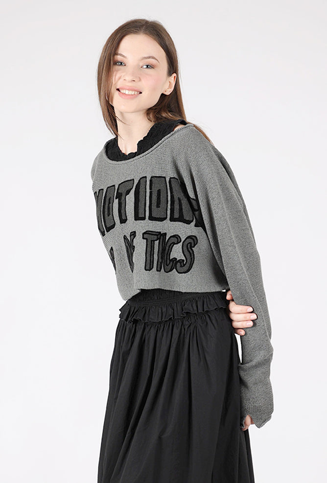 Rundholz Cropped Emotions Pullover, Rock 