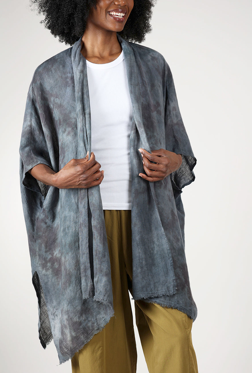 Oversize Linen Cardie, Night Angle 4