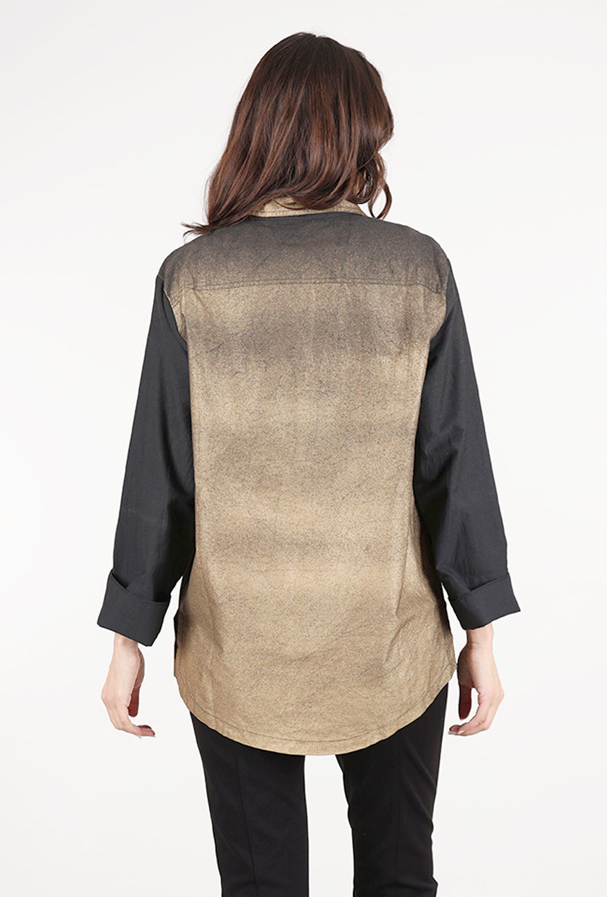 M Square Quinne Shirt, Gold Foil 