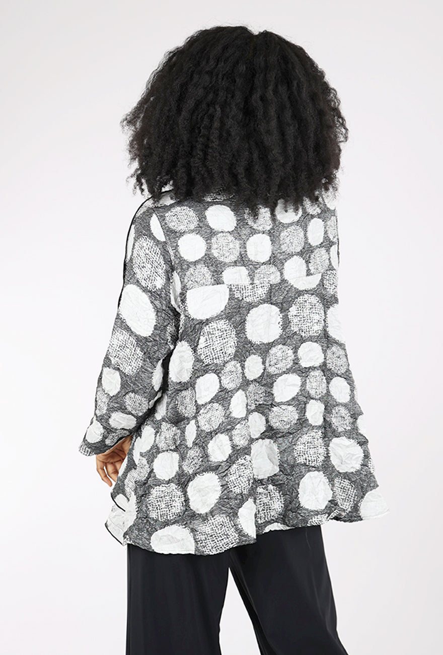 Moonlight Reverse Dye Dots Jacket, Gray/Ecru 