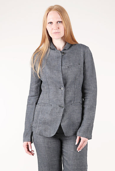 Hannes Roether Linen Posh Jacket, Slate 