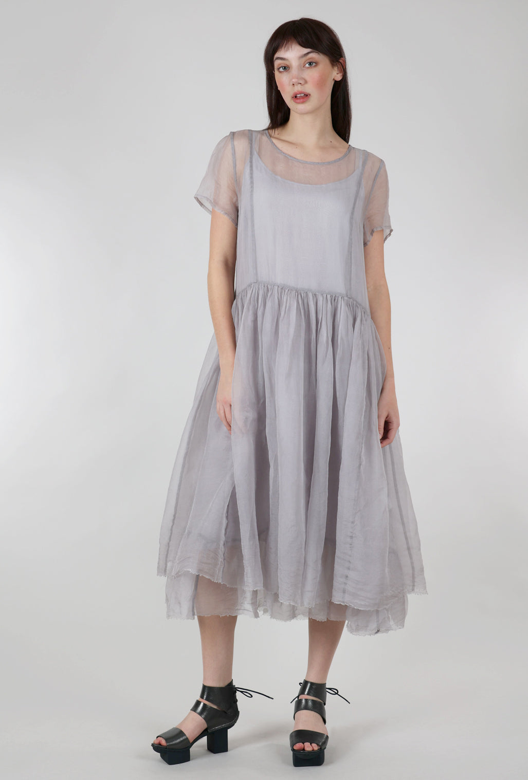 Grizas Prima Organza Dress, Silver 