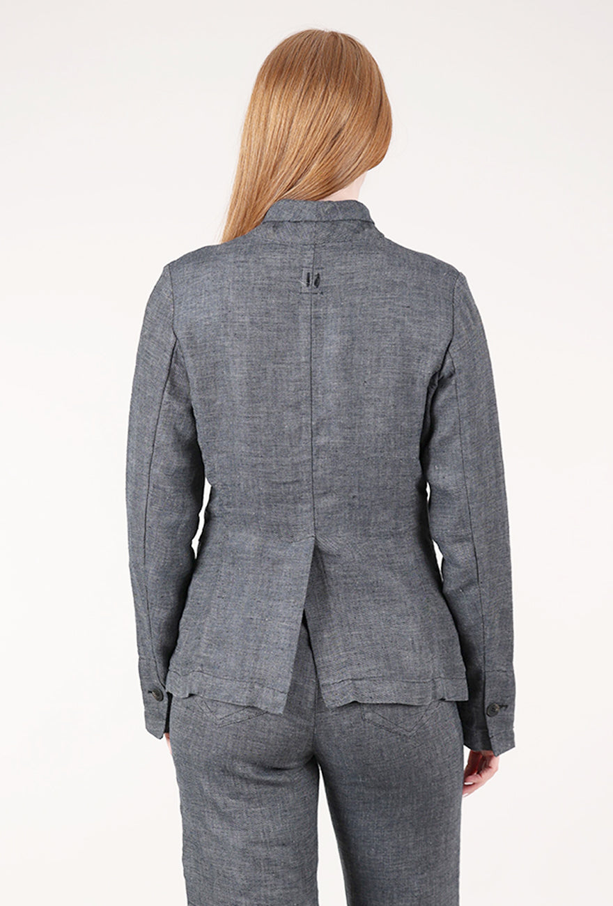 Hannes Roether Linen Posh Jacket, Slate 