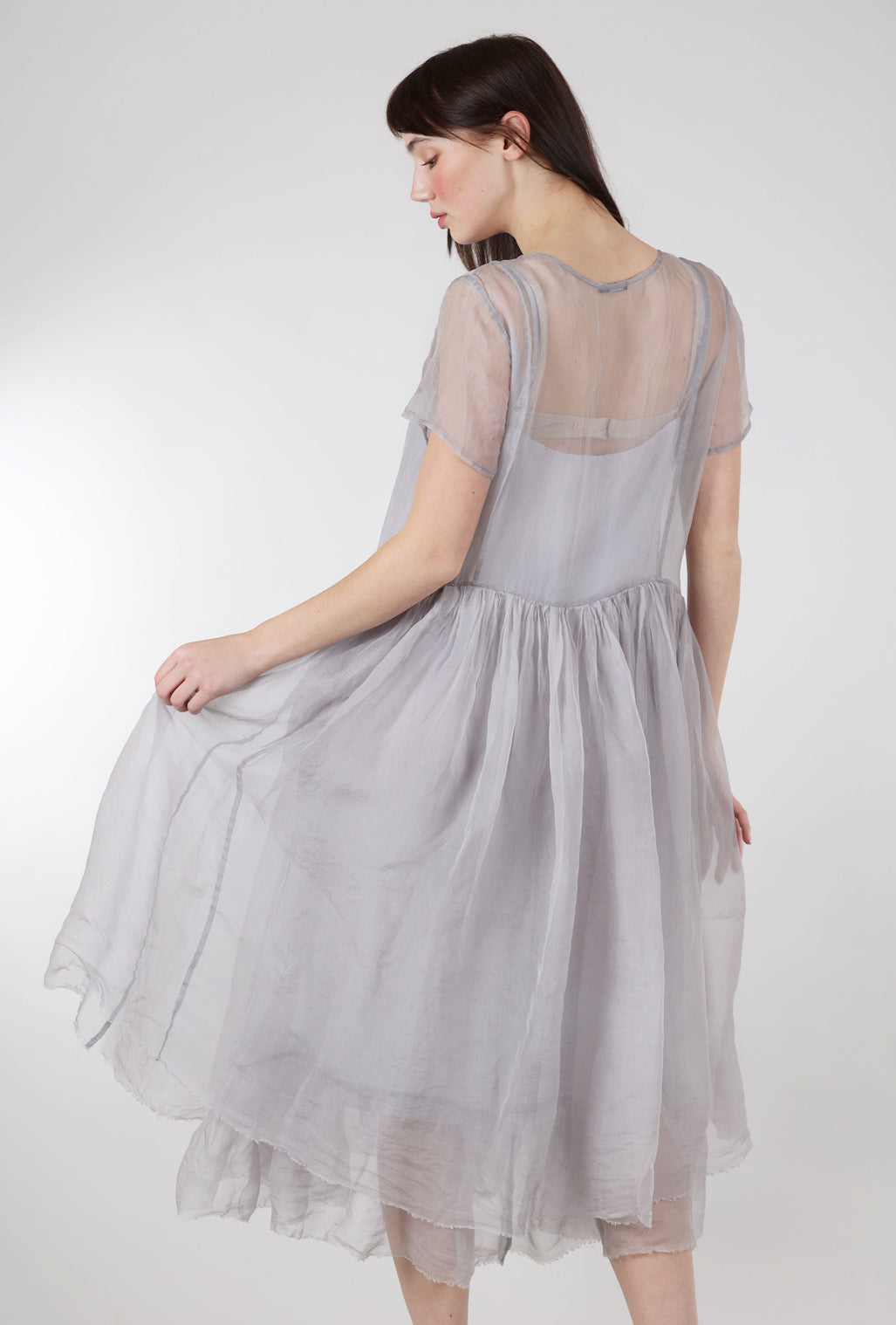 Grizas Prima Organza Dress, Silver 