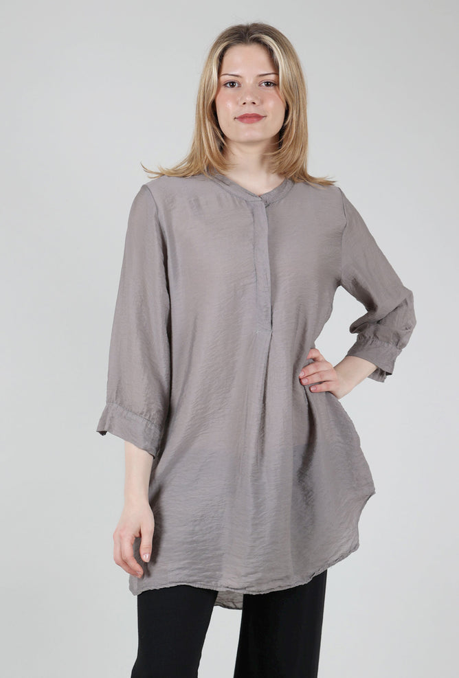 Cut Loose Henley Parachute Tunic, Cobblestone 