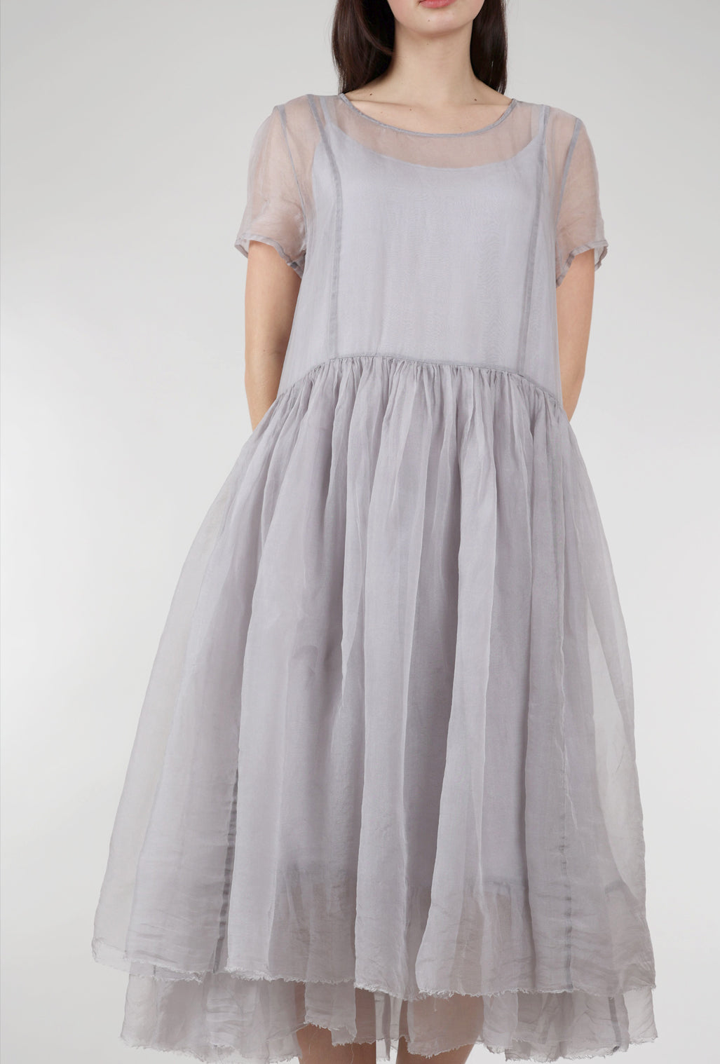 Grizas Prima Organza Dress, Silver 