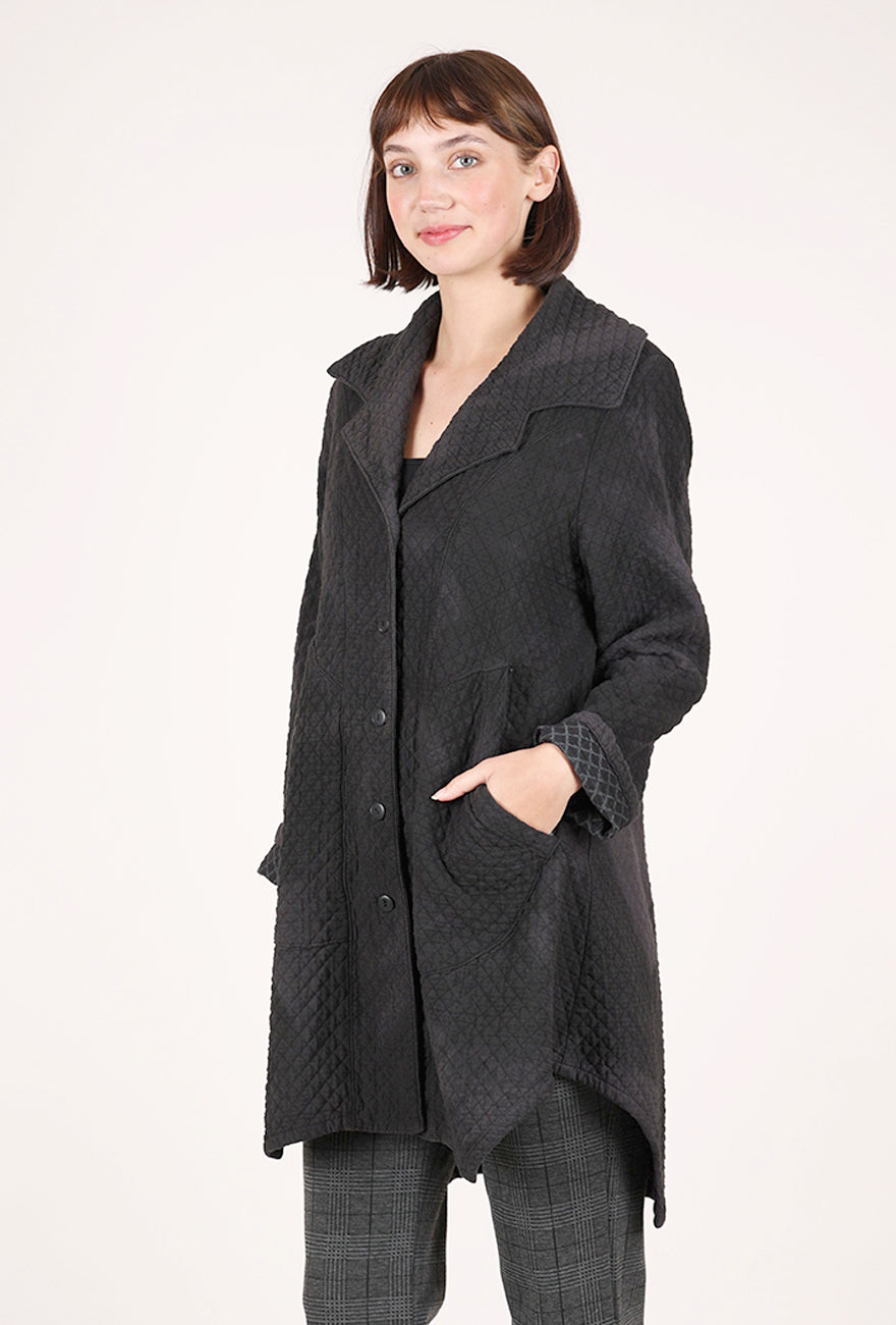 Cynthia Ashby Linus Quilted Jacket, Soot 