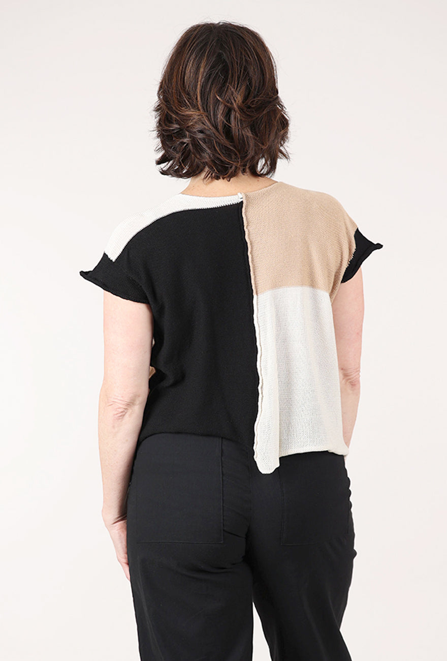 Paper Temples Yield Pullover, Camel/Black/Cream 