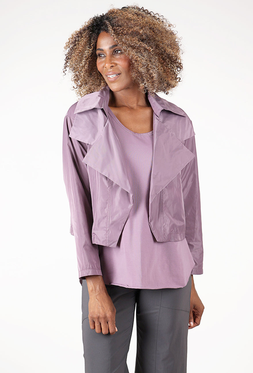 Planet Nylon Triple Collar Jacket, Amethyst 