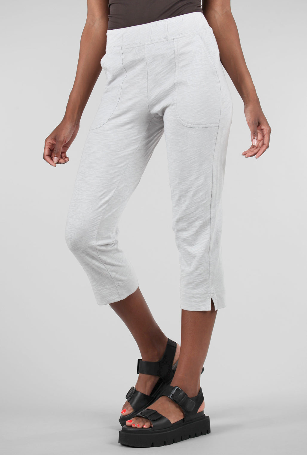 Escape by Habitat Cotton Slub Pocket Capri, Dune 