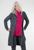 Fenini Metro Print Knit Shirtdress, Gray 