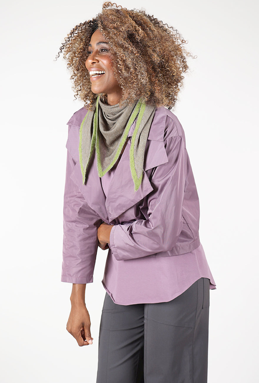 Felted Border Bandana, Copse/Macademia Angle 2