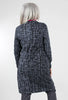 Fenini Metro Print Knit Shirtdress, Gray 