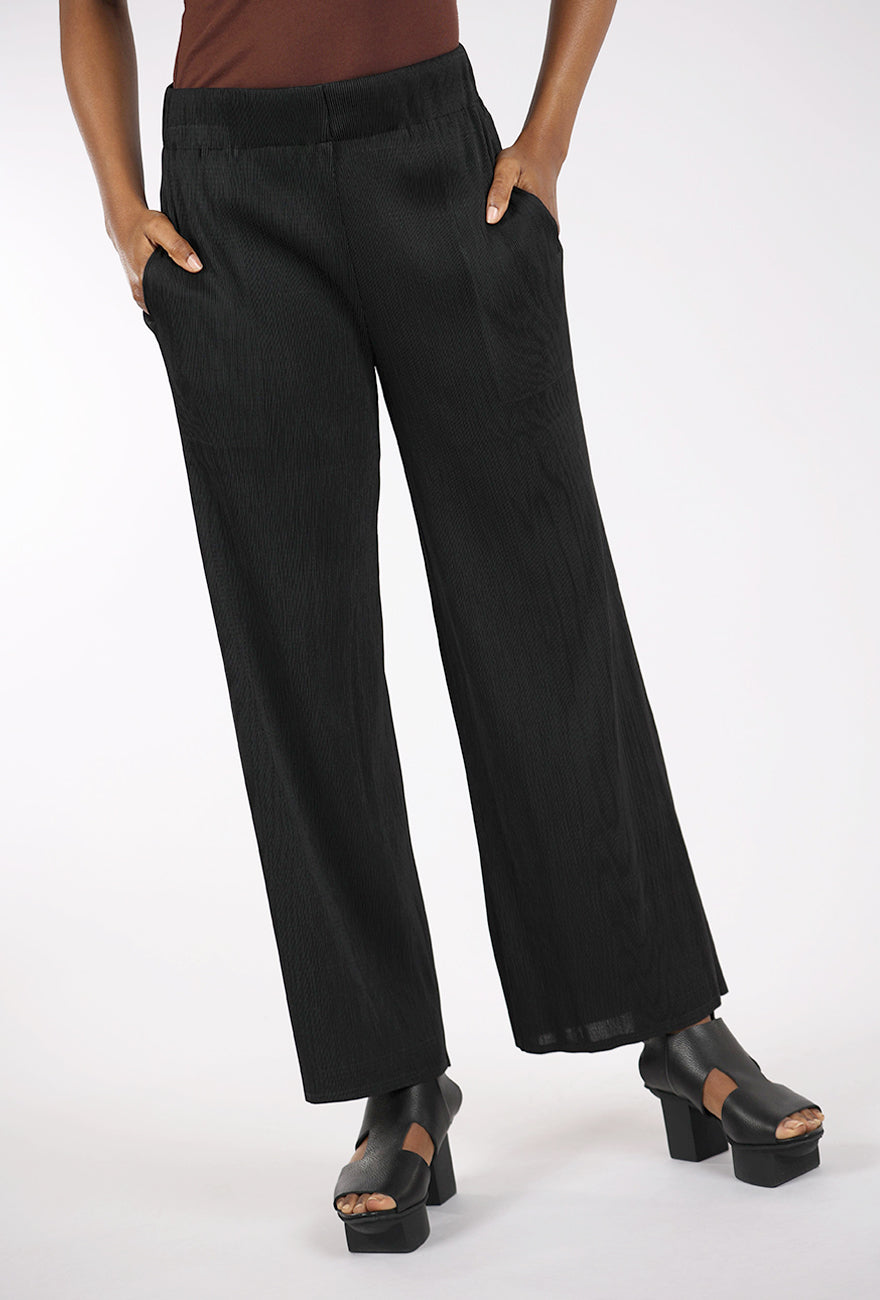 Olivia by Habitat Parisian Pleats Occasion Pants, Black 
