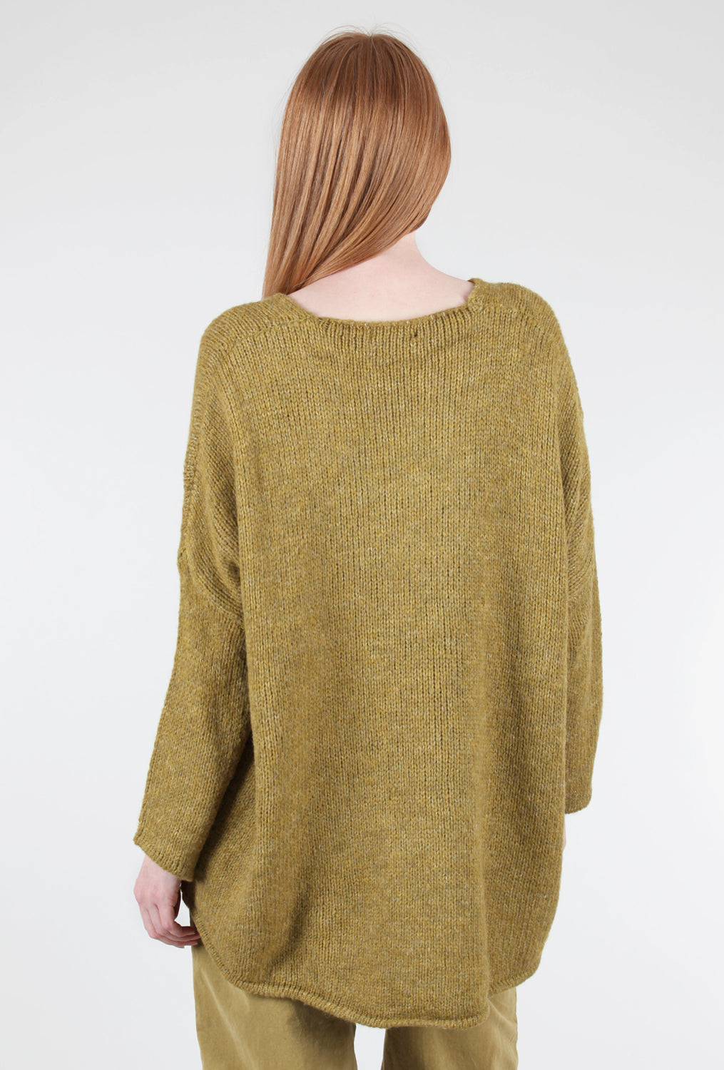Alembika Pullover High Low Sweater, Ochre 