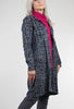 Fenini Metro Print Knit Shirtdress, Gray 