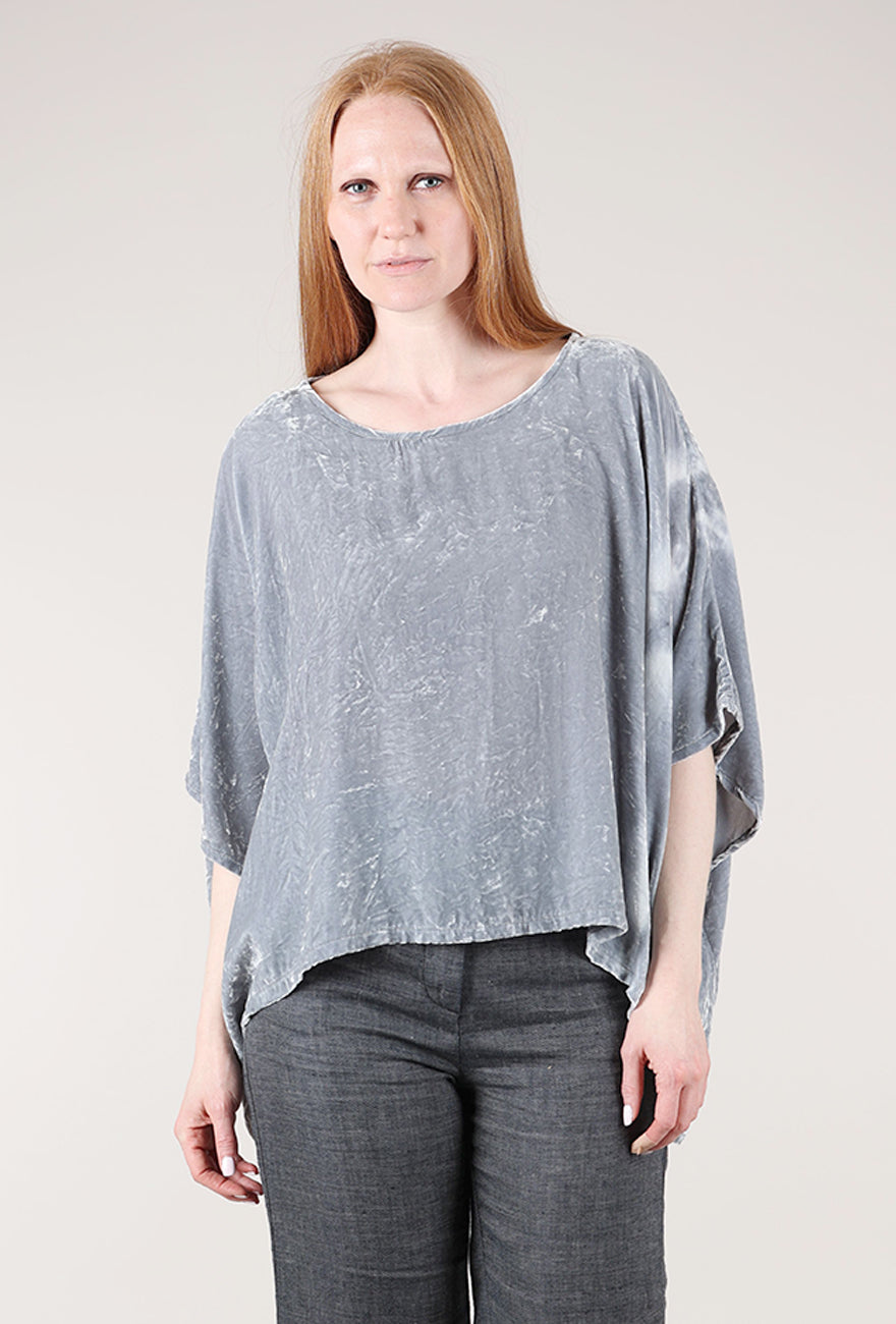 Artists & Revolutionaries Wide Velvet Gaia Top, Gray 