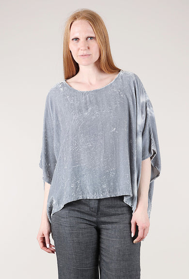 Artists & Revolutionaries Wide Velvet Gaia Top, Gray 
