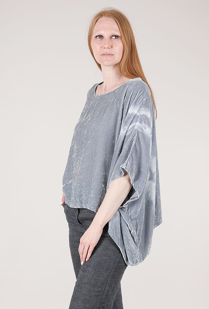 Artists & Revolutionaries Wide Velvet Gaia Top, Gray 