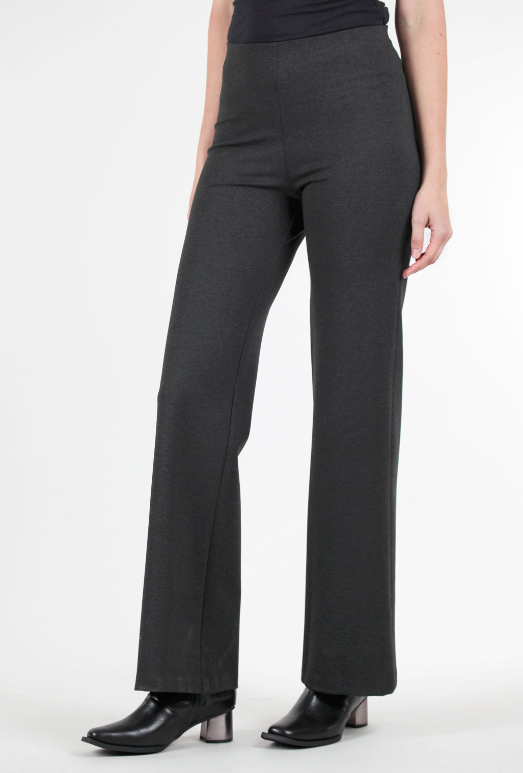 Equestrian Olivia Ponte Knit Pant, Dark Charcoal 