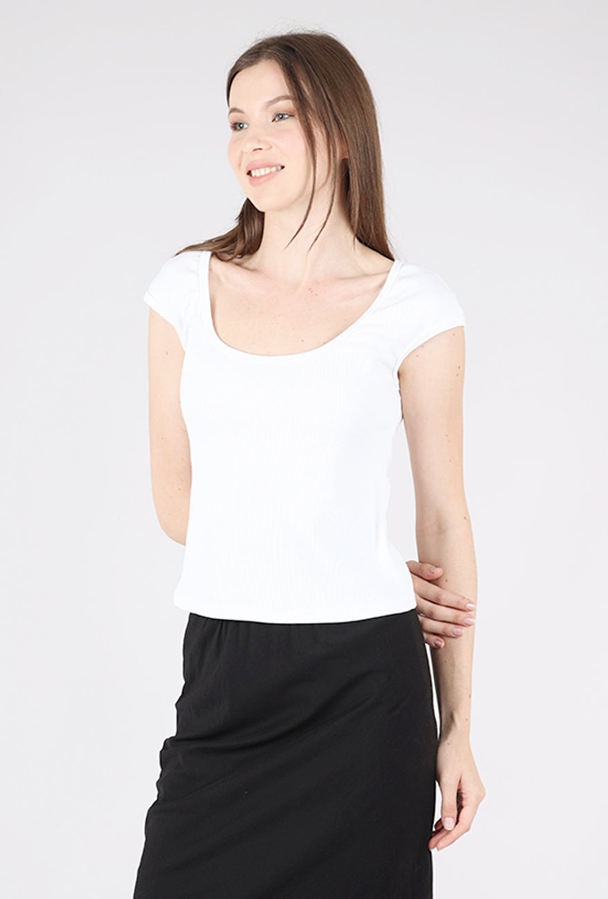 Prairie Underground Bardot Top, White 