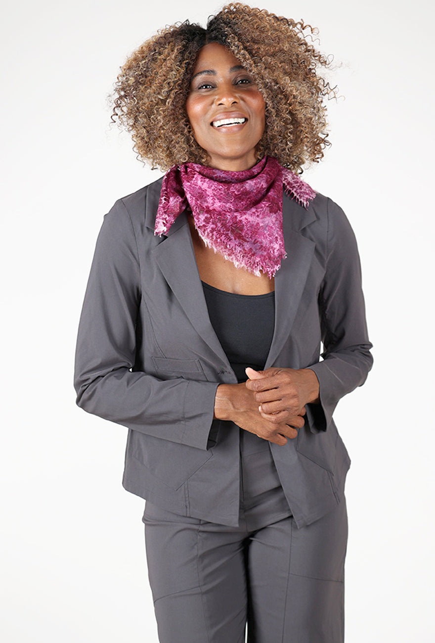 Souffle Square Print Scarf, Pink