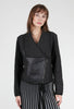 Mystree Draped Quilted Jacket, Black 