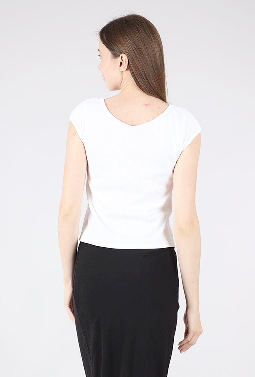 Prairie Underground Bardot Top, White 
