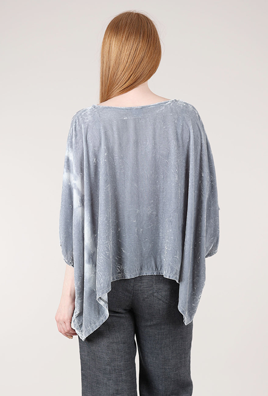 Artists & Revolutionaries Wide Velvet Gaia Top, Gray 