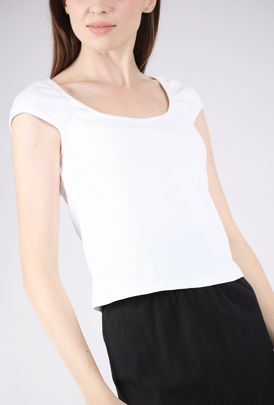 Prairie Underground Bardot Top, White 