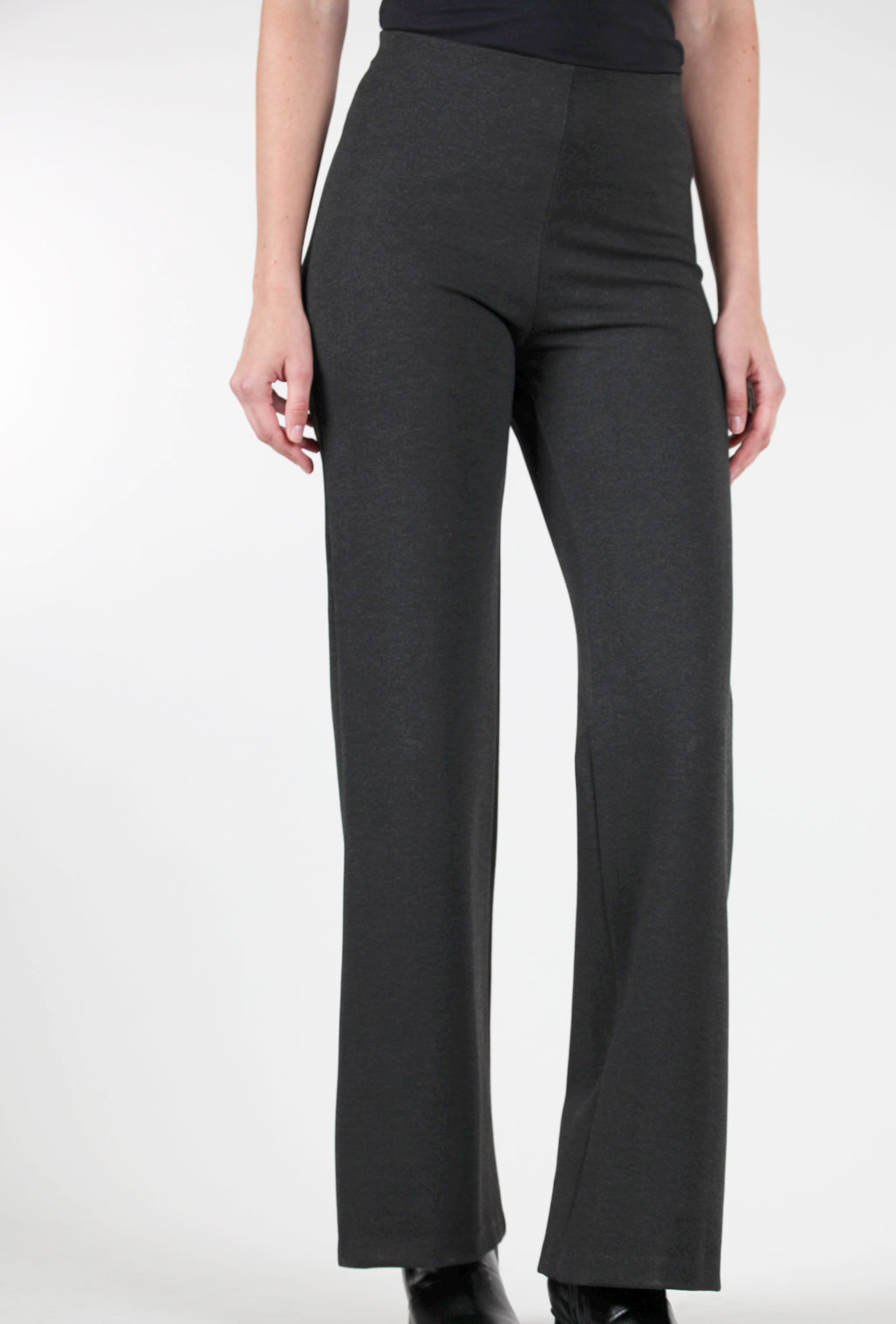 Equestrian Olivia Ponte Knit Pant, Dark Charcoal 