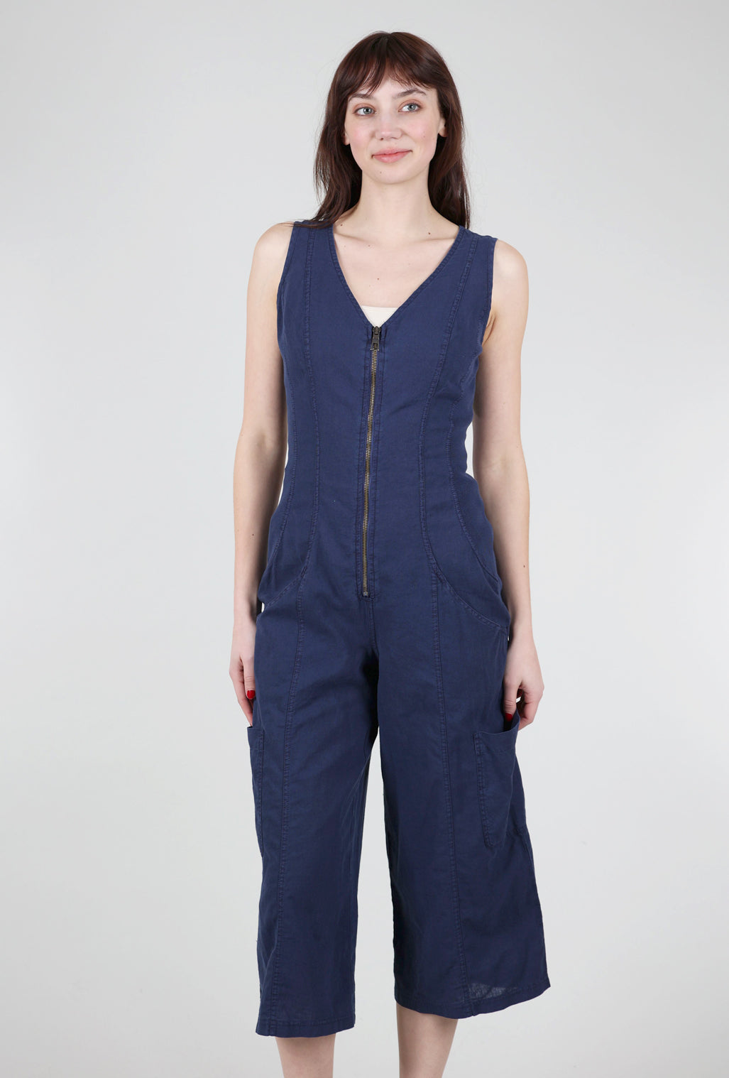 XCVI Linen Norris Jumpsuit, Adrift 