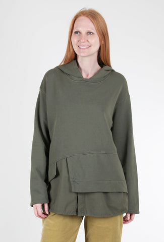 Lands Down Under Patchy Vibes Hoodie, Olive 