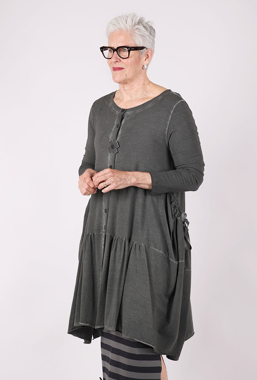 Pluslavie Ribbon Jacket Long, Asphalt 