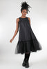 Pluslavie Tulle Trim Nylon Dress, Black 