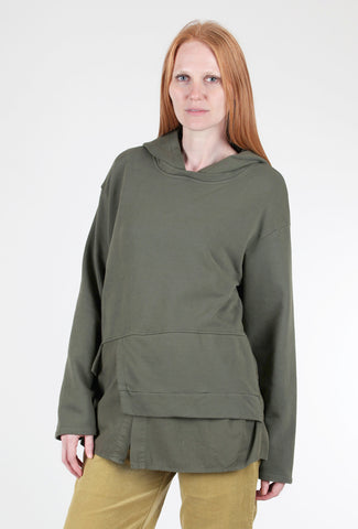 Lands Down Under Patchy Vibes Hoodie, Olive 