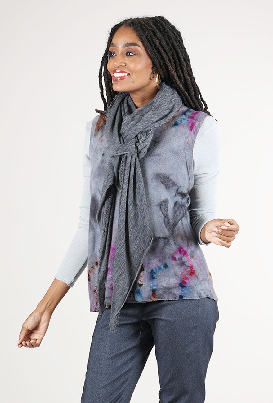 Grisal Love Cashmere Scarf, Heather Navy 