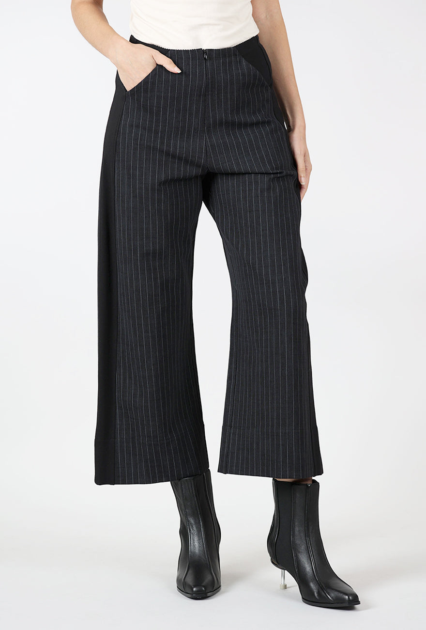Ponte Tribute Pant, Granite Pinstripe