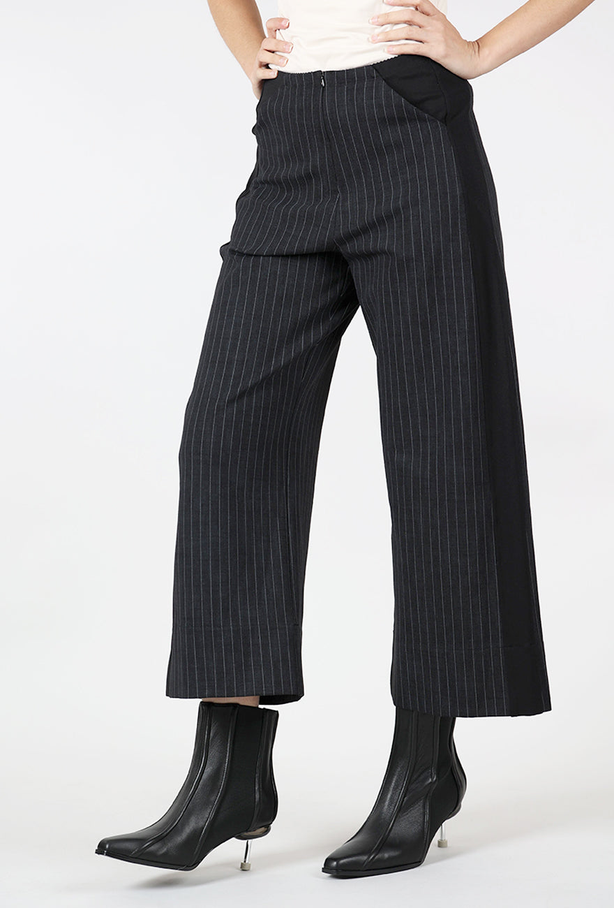 Ponte Tribute Pant, Granite Pinstripe