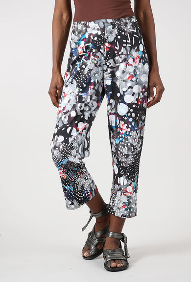 Paper Temples Kick Pant, Black Floral 