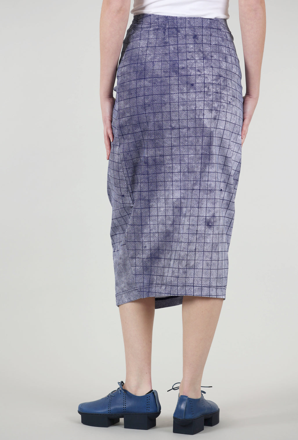 Rundholz Sig Stretch Print Slim Skirt, Azure Print 