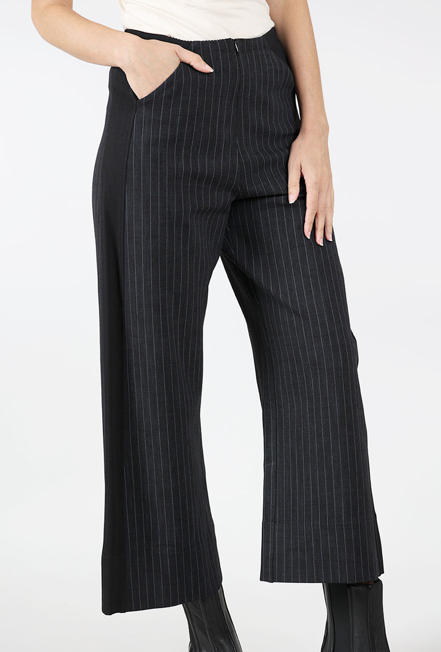 Ponte Tribute Pant, Granite Pinstripe