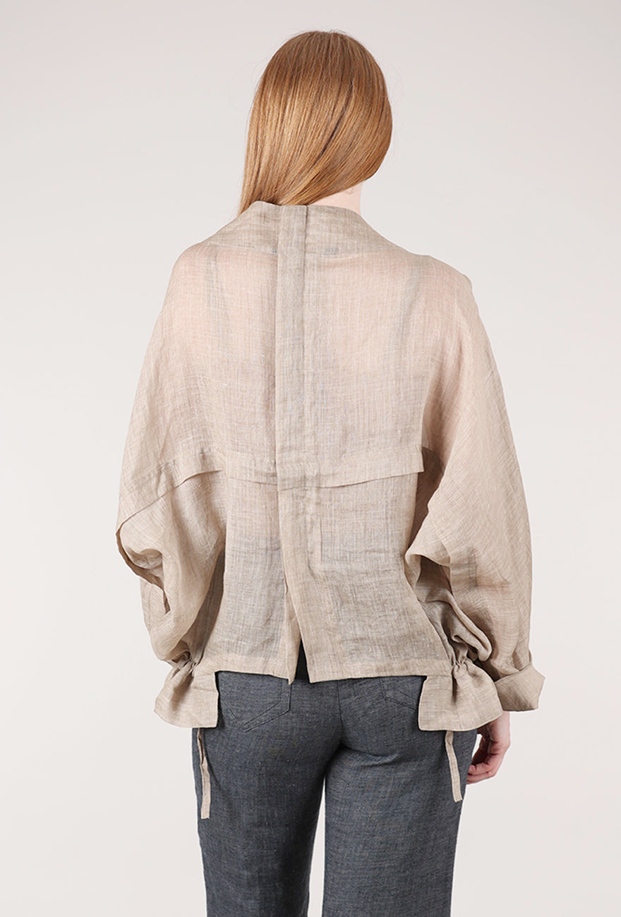 Moyuru Nettle Asym Jacket, Clay 