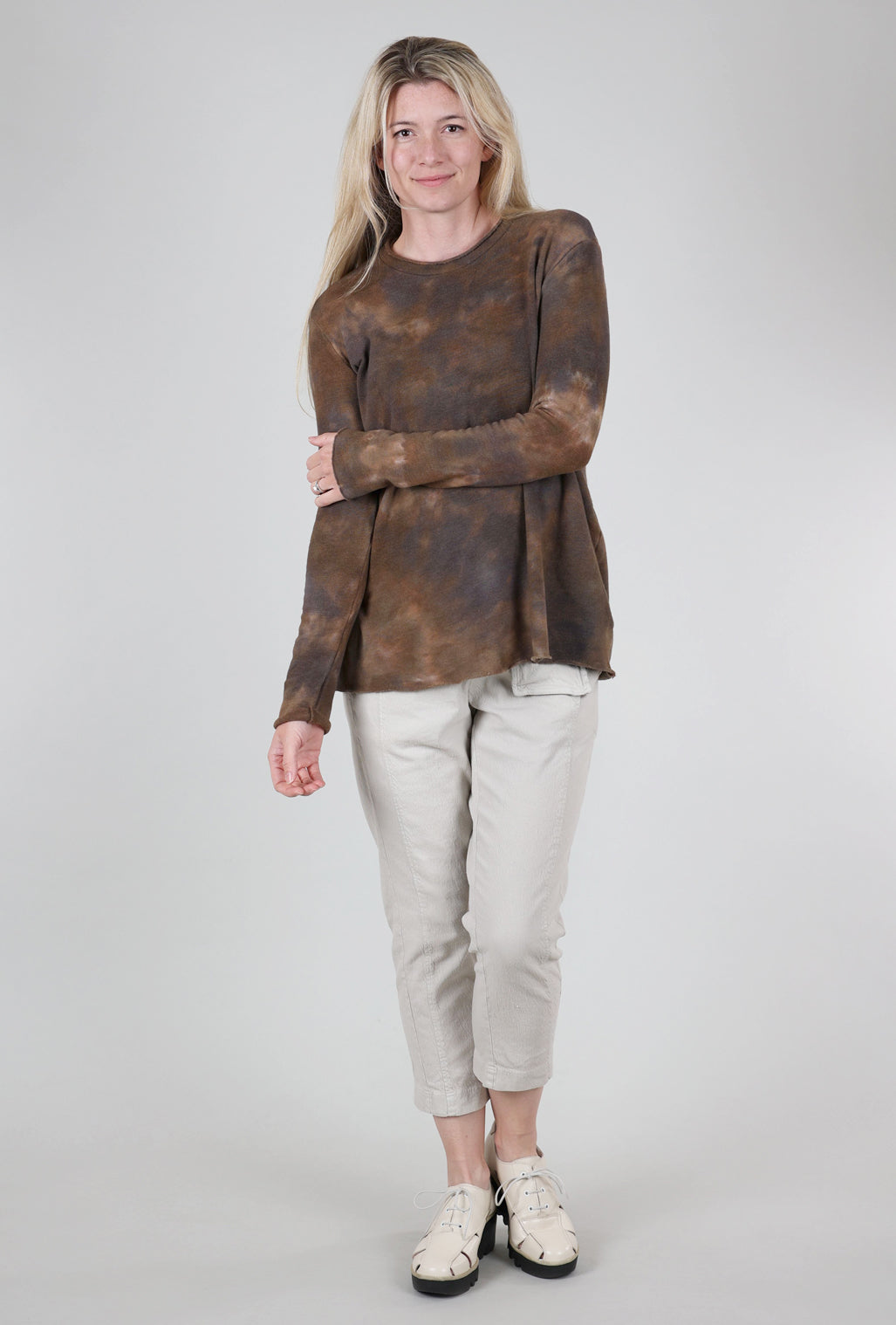 Heyne Bogut Cozy Smoosh Top, Khaki 