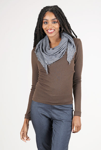Grisal Love Mini Cashmere Scarf, Navy/Milk 