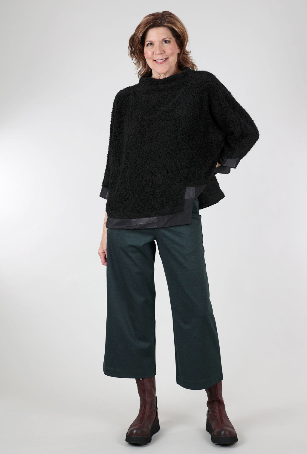 Alembika Fuzzy Squares Top, Black 