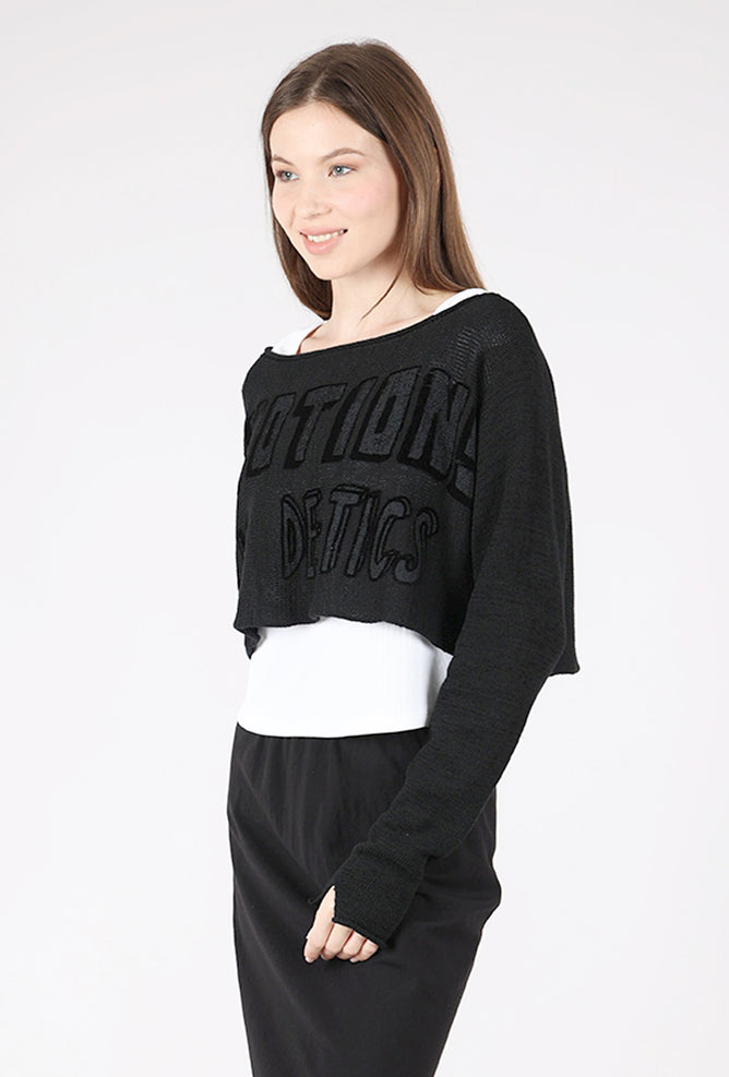 Rundholz Cropped Emotions Pullover, Black 