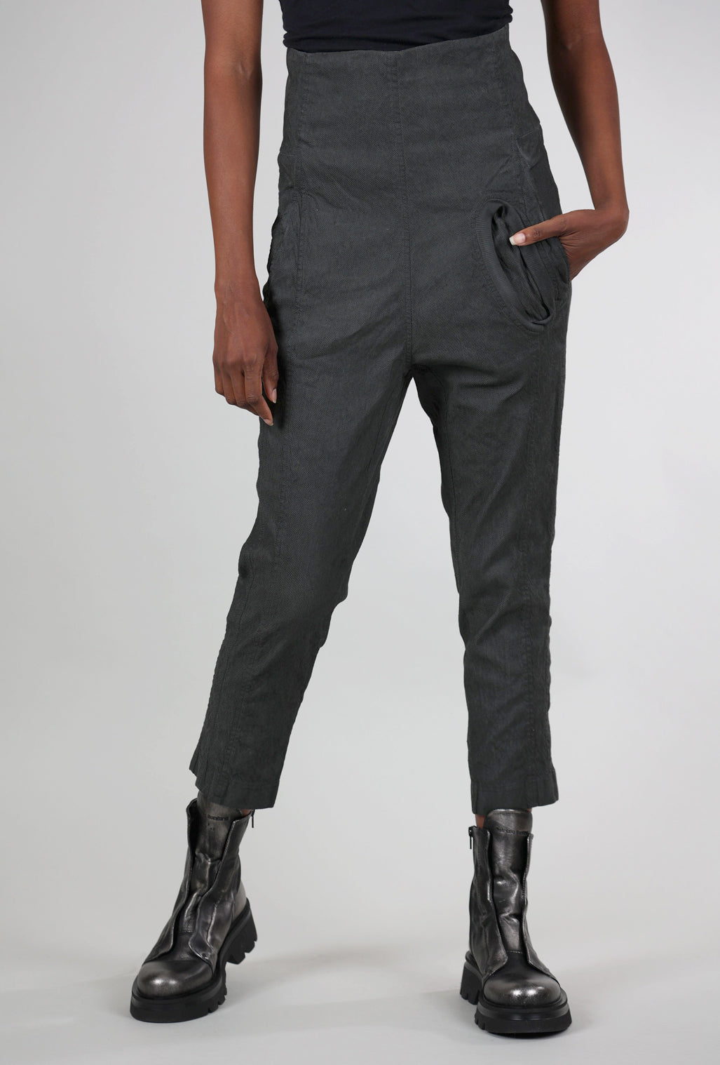 Rundholz Texture Twill Trousers, Coal Cloud 