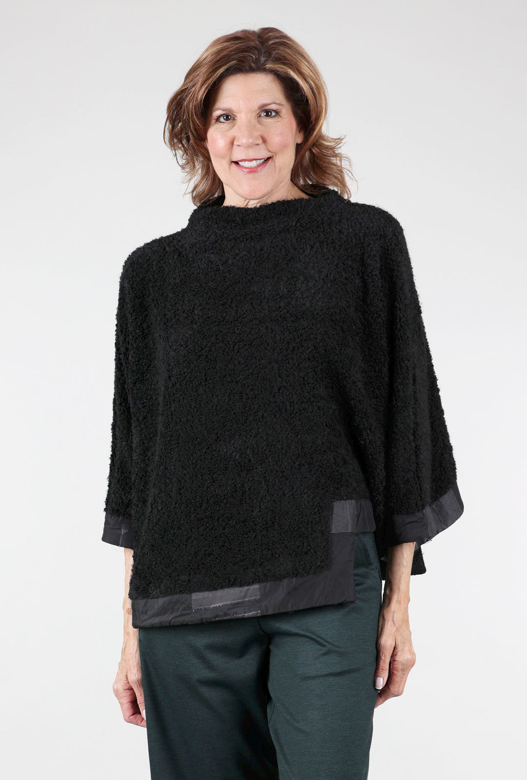 Alembika Fuzzy Squares Top, Black 